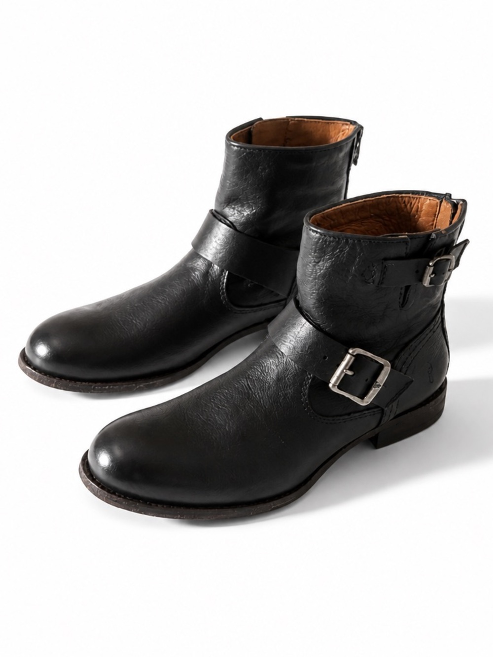 FRYE Tyler Engineer Boot Black Soft Italian Leather